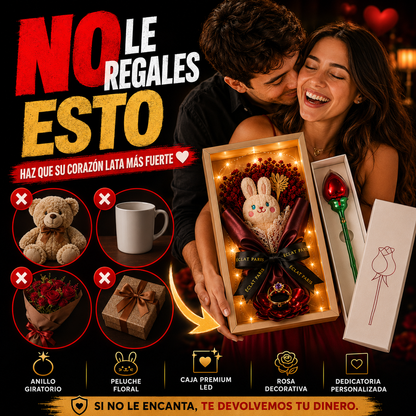 🌹 Rosa Eterna con Anillo™ | Edición Premium Éclat