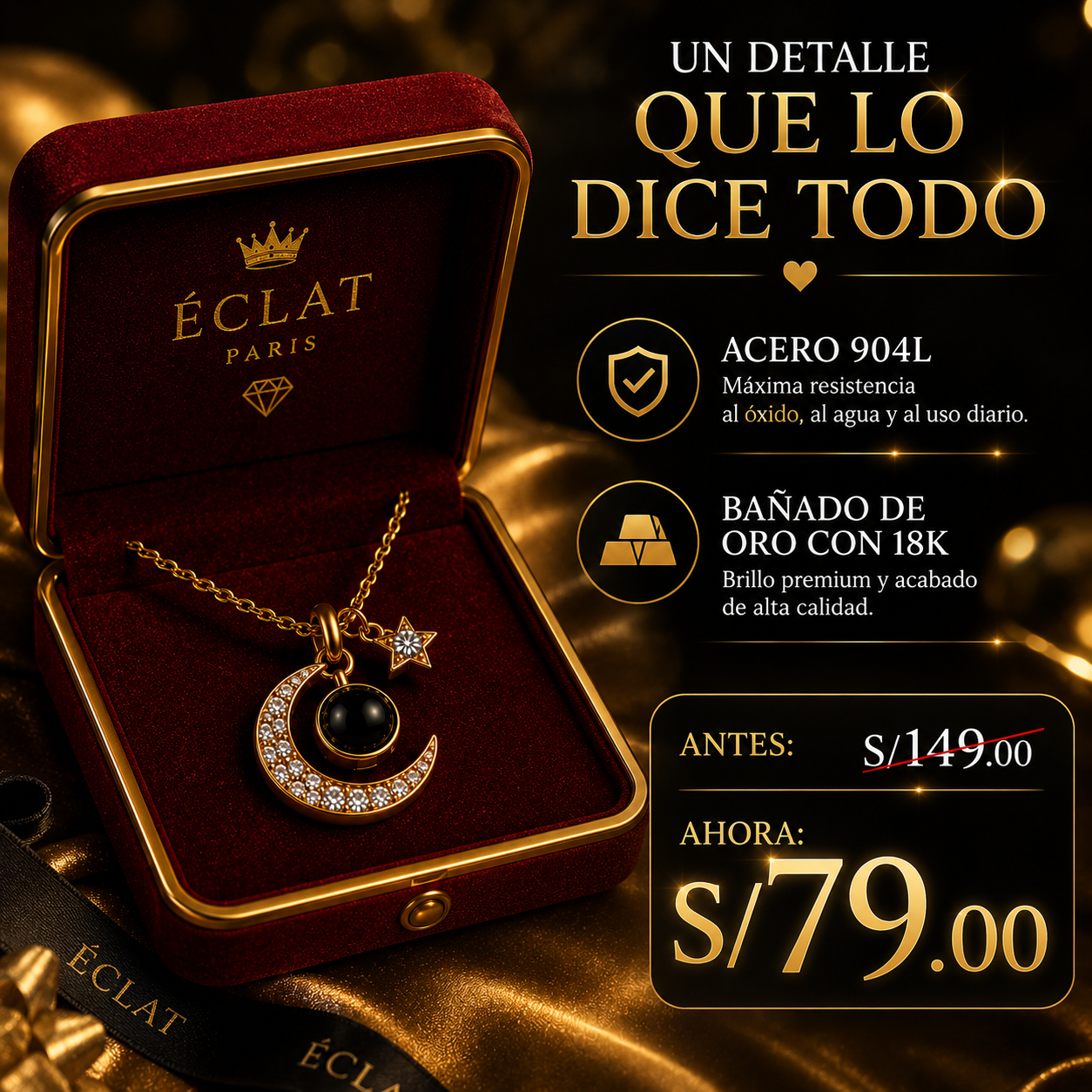 Collar Premium enchapado en oro 18k